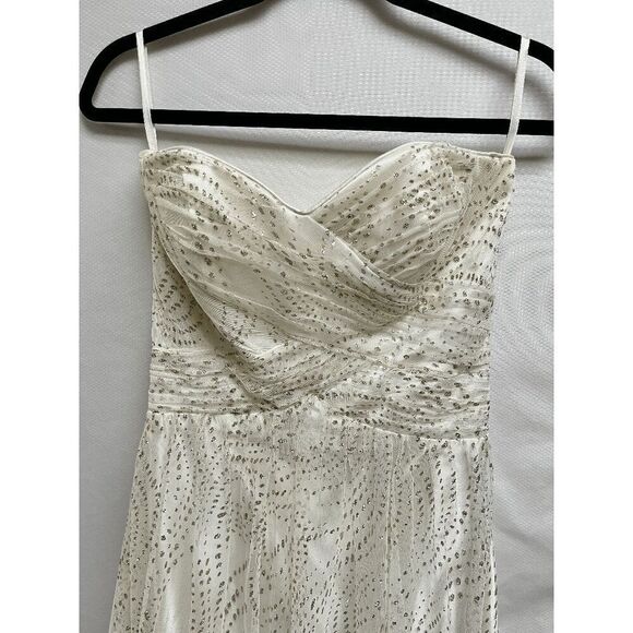 Jump Apparel Womens Strapless Sweetheart Neckline Lace Wedding Dress White 5/6 - Picture 3 of 9
